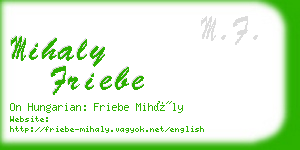 mihaly friebe business card